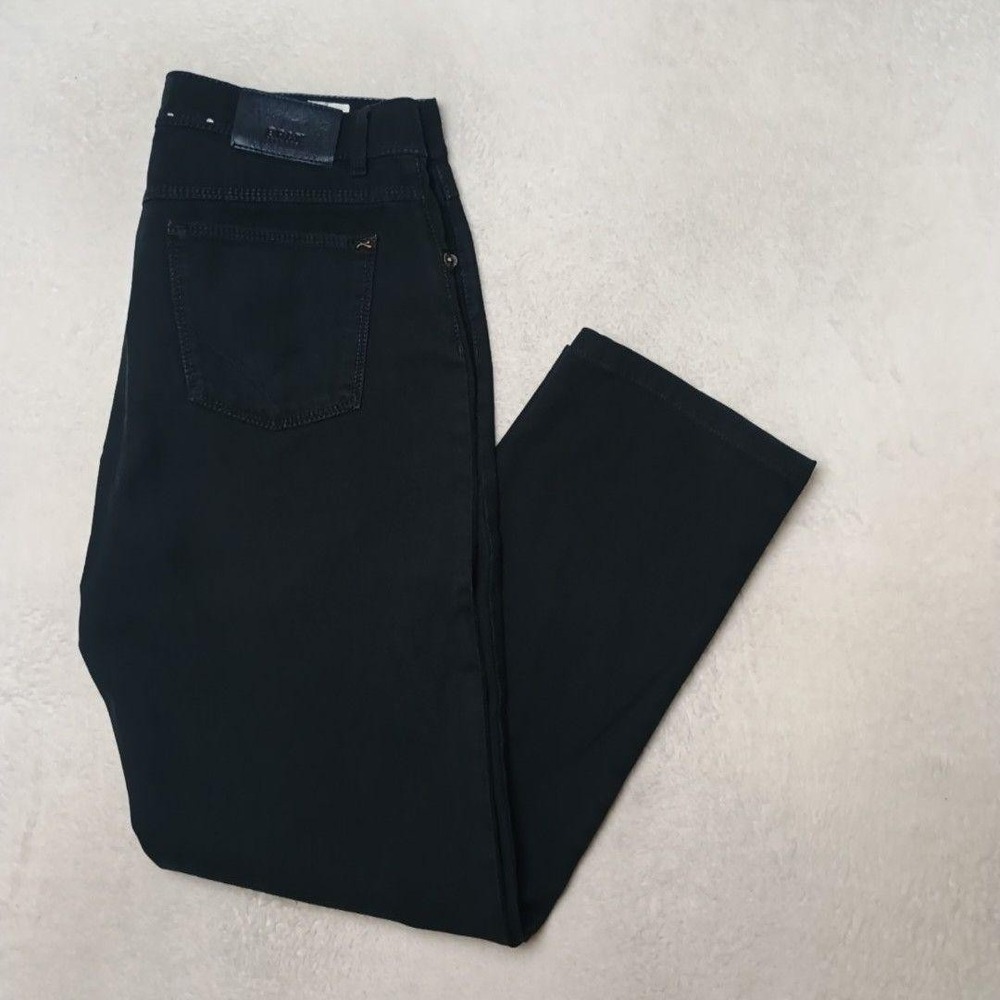 BRAX Jeans Mens 35x32 Black Cooper Fancy Straight Stretch Dark Wash Regular Fit